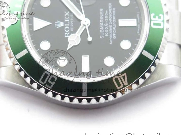 Bracelet Engraving Submariner No ARF1:1 Edition on 904L SS Rehaut Best SH3135 16610 LV Steel Green 0331